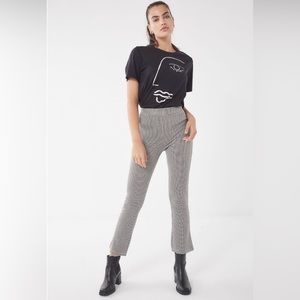 UO Casey Kick Flare Pant in tan/brown pattern (size M)